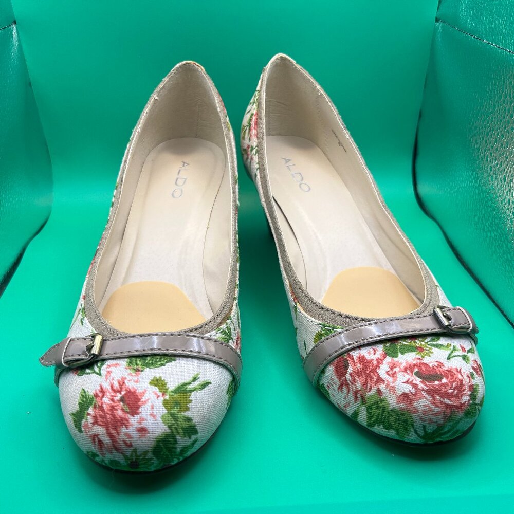 Aldo Floral Block Heel Pumps – Size 9.5